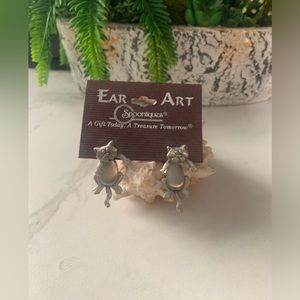 Vintage JJ Jonette Cats articulated earrings OS.
